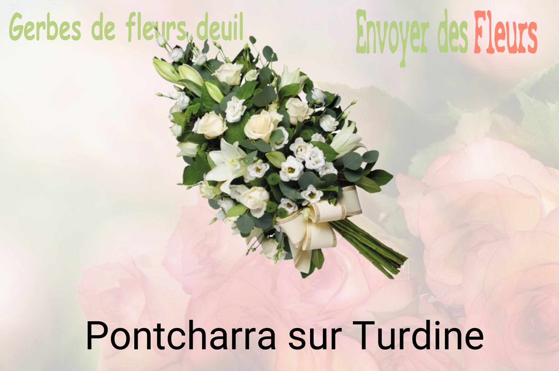 Gerbe de fleurs de deuil livrée à Pontcharra-sur-Turdine